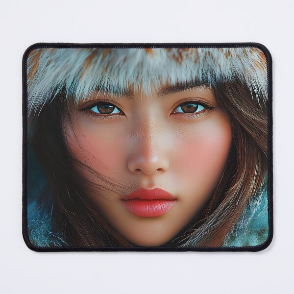 Item preview, Portrait of woman in fur hat with striking features designed and sold by Artessie.