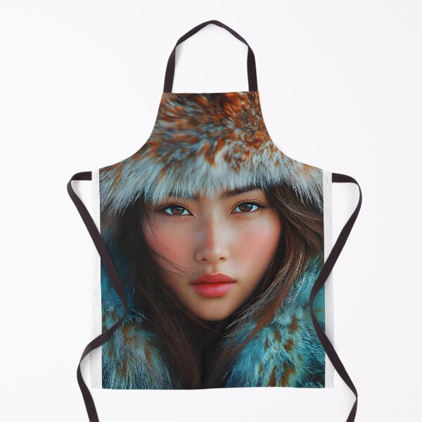 Item preview, Portrait of woman in fur hat with striking features designed and sold by Artessie.