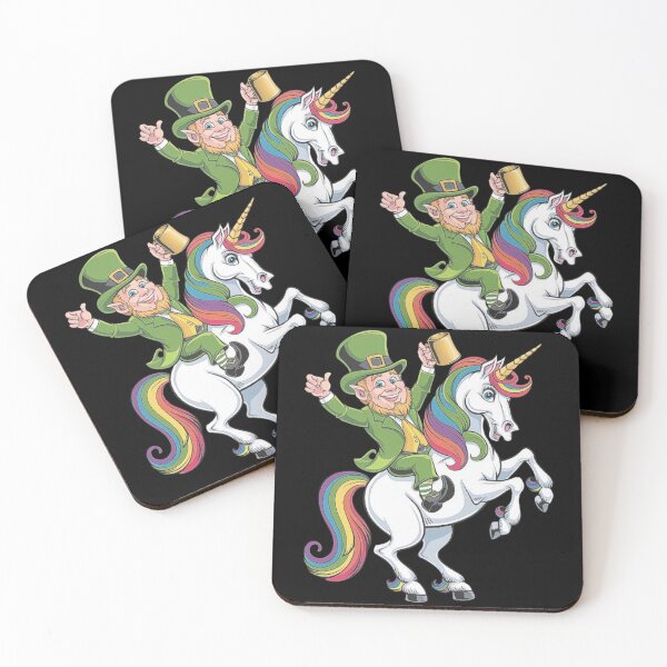 Item preview, Leprechaun on a Rainbow Unicorn - St. Patrick’s Day Fantasy Design designed and sold by love3617.