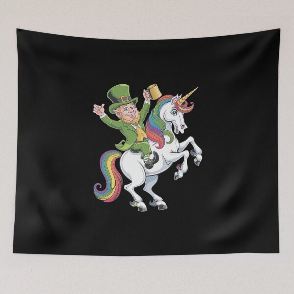 Item preview, Leprechaun on a Rainbow Unicorn - St. Patrick’s Day Fantasy Design designed and sold by love3617.