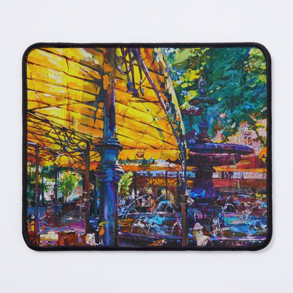 Item preview, Nice summer cafe with fountain designed and sold by andrii kutsachenko.