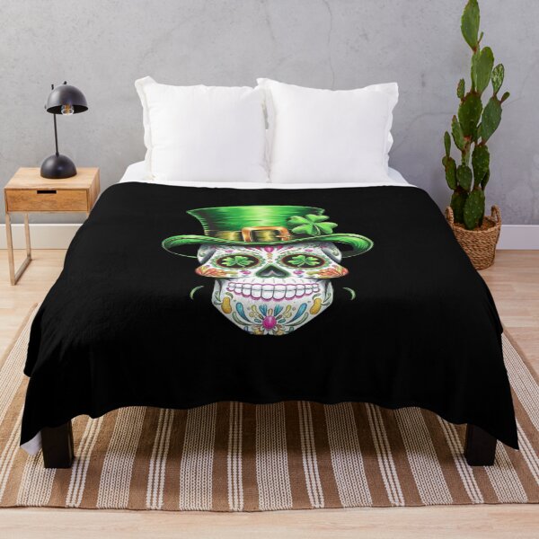 Item preview, Irish Sugar Skull with Green Shamrock Hat - St. Patrick’s Day Art designed and sold by love3617.