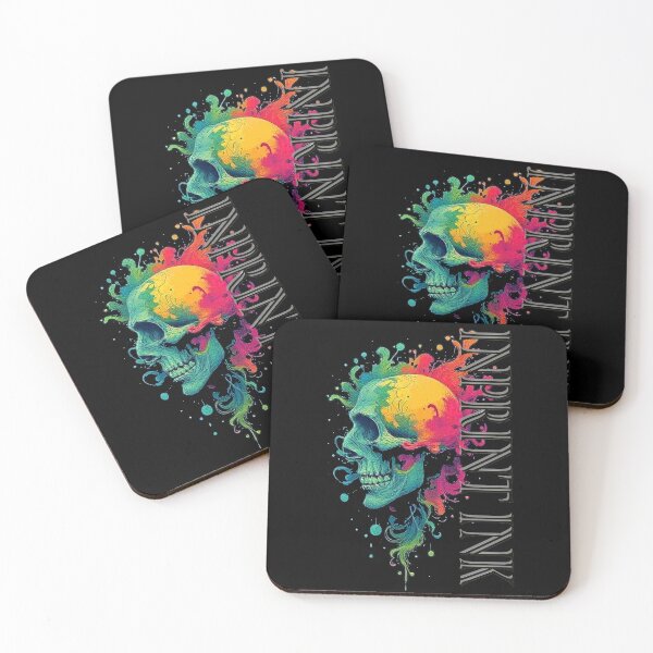 Item preview, INKY MULTICOLOURED SKULL designed and sold by inprintink.