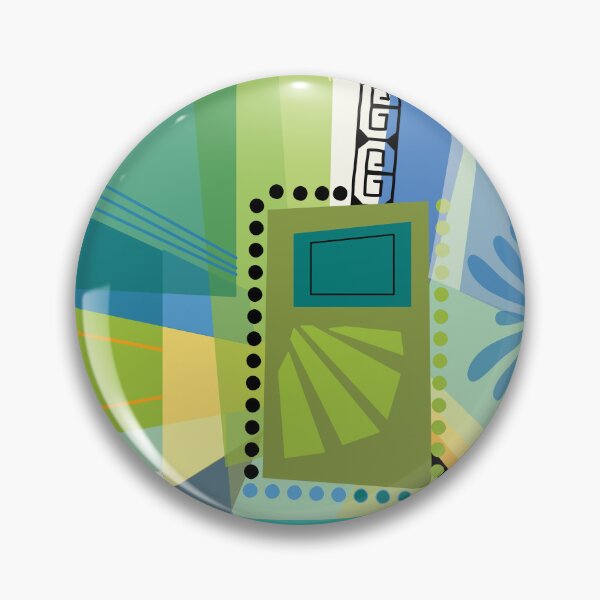 Item preview, Abstract Color Collage Blue and Green designed and sold by Barbara Pixton.