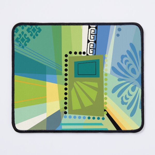 Item preview, Abstract Color Collage Blue and Green designed and sold by Barbara Pixton.
