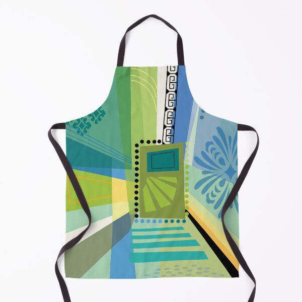 Item preview, Abstract Color Collage Blue and Green designed and sold by Barbara Pixton.