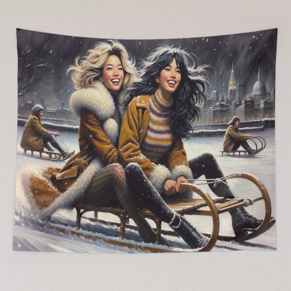 Item preview, Girls Sledding designed and sold by M-Y-A-R-T-.
