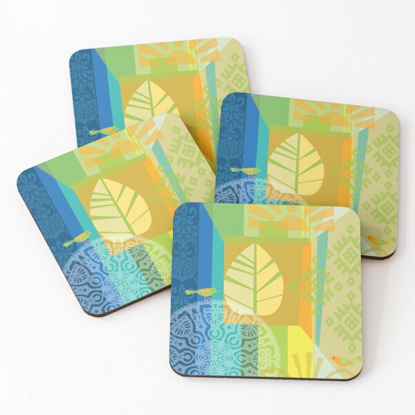 Item preview, Abstract Color Collage with Birds designed and sold by Barbara Pixton.