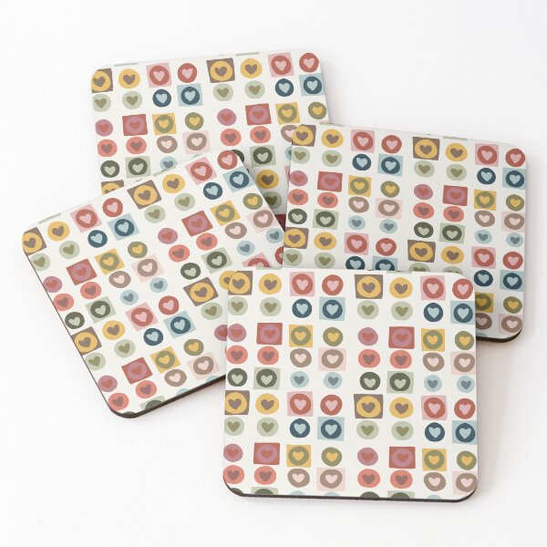 Item preview, Multi-colored heart pattern designed and sold by JamyArts.