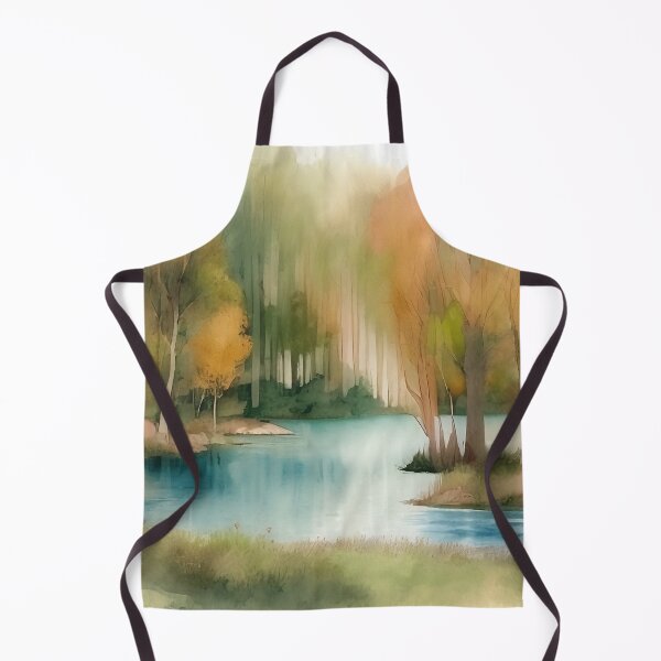 Item preview, Forest Lake in Summer Landscape Watercolor Painting | Watercolor Landscape | Watercolor Art | Watercolor Scenery designed and sold by UnhingedBird.