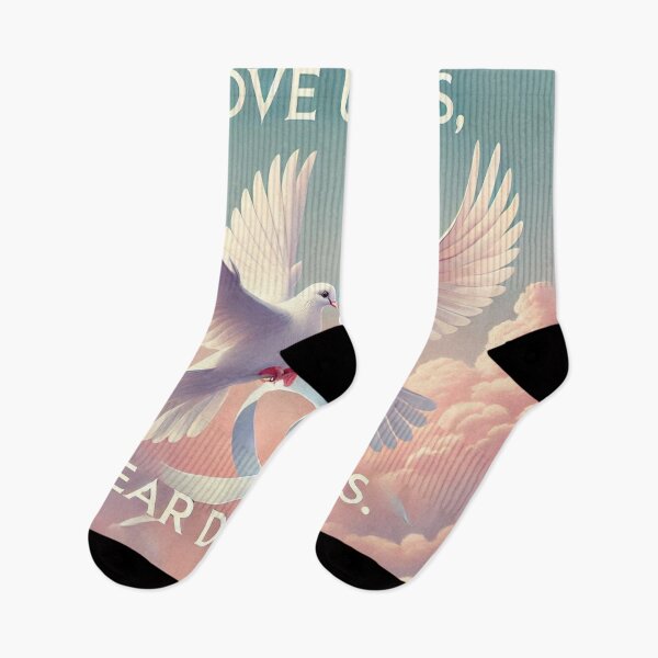 Item preview, Love Doves - Serene Sky Illustration designed and sold by Divine Lens Art.