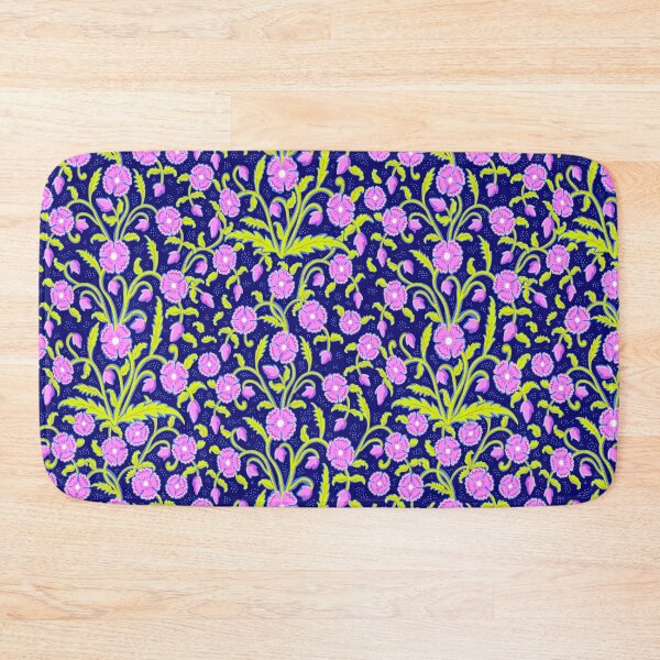 Item preview, Flowers - neon botanical arabesque with dots designed and sold by colorofmagic.