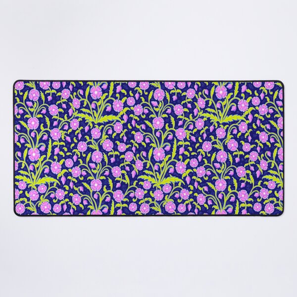 Item preview, Flowers - neon botanical arabesque with dots designed and sold by colorofmagic.
