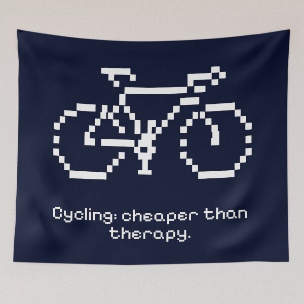 Item preview, Cycling: Your Therapy Substitute – Funny Pixel Design designed and sold by BrainAK.