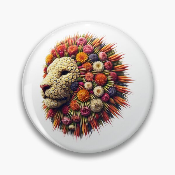 Item preview, Floral Fury: The Lion of Nature designed and sold by Designeerguy.