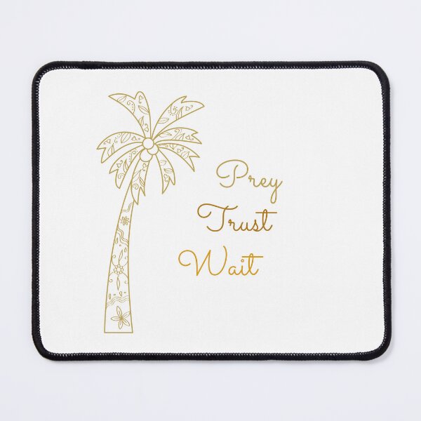 Item preview, Pray Trust Wait - Minimalist Islamic Palm Tree Design designed and sold by RaiyaTees.