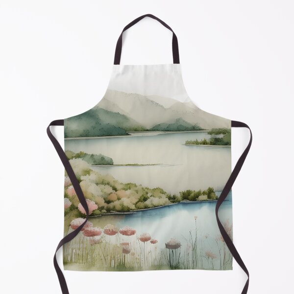Item preview, Forest Lake in Spring Landscape Watercolor Painting | Watercolor Landscape | Watercolor Art | Watercolor Scenery designed and sold by UnhingedBird.