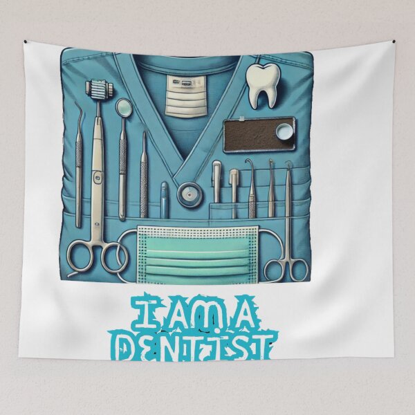 Item preview, Dentist Tools and Uniform Illustration designed and sold by LoveingShop.