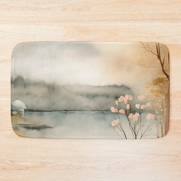 Item preview, Forest Lake in Spring Landscape Watercolor Painting | Watercolor Landscape | Watercolor Art | Watercolor Scenery designed and sold by UnhingedBird.