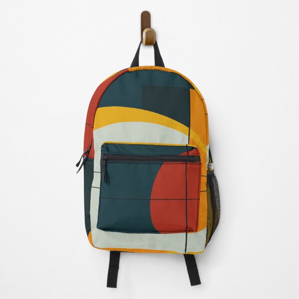 Item preview, Copy of Mid Century Modern Geometric Art Abstract Shapes Orange and Green Retro Design Bauhaus Style designed and sold by dreamprint.