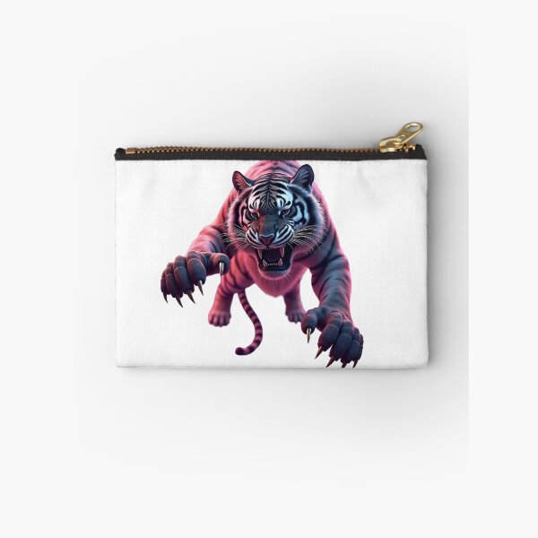 Item preview, Digitally Rendered Tiger with Neon Gradient on Black Background designed and sold by Creative88Art.
