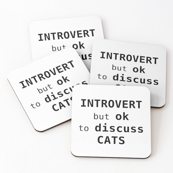 Item preview, Introvert but OK to Discuss Cats designed and sold by VirginieSan.