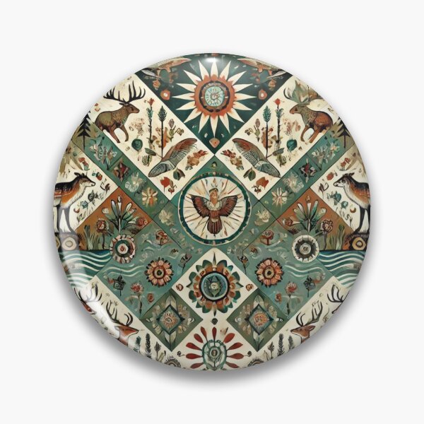 Item preview, Kickapoo Tribe: A Seamless Tiling Pattern of Nature and Spirit designed and sold by Meta2Physical.