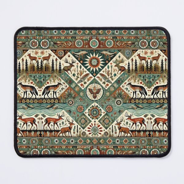 Item preview, Kickapoo Tribe: A Seamless Tiling Pattern of Nature and Spirit designed and sold by Meta2Physical.