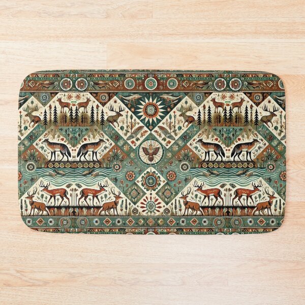 Item preview, Kickapoo Tribe: A Seamless Tiling Pattern of Nature and Spirit designed and sold by Meta2Physical.