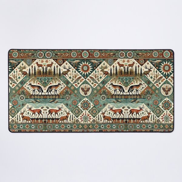 Item preview, Kickapoo Tribe: A Seamless Tiling Pattern of Nature and Spirit designed and sold by Meta2Physical.