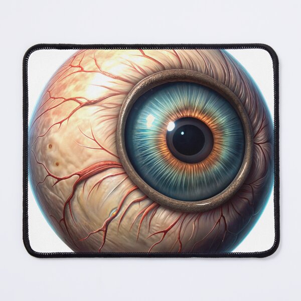 Item preview, Hyper Realistic Human Eye with Metallic Ring on Black Background designed and sold by Creative88Art.