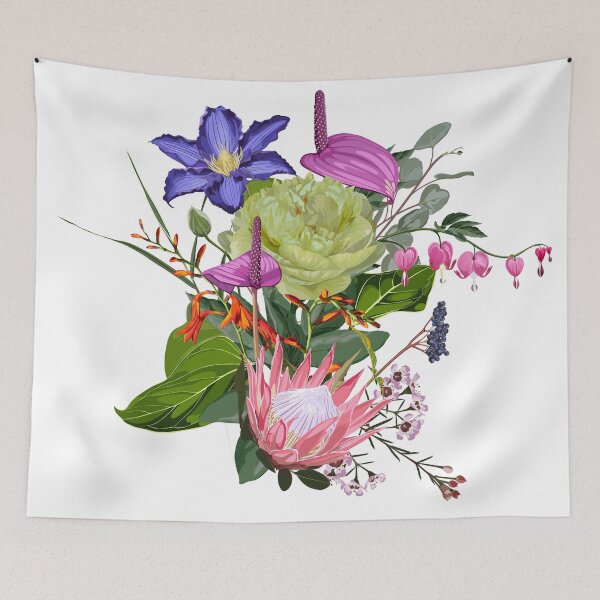 Item preview, Hand drawn illustration of a beautiful tropical flowers. designed and sold by MatyKotiv.