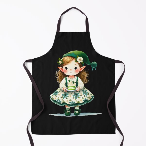 Item preview, A0647 Adorable Elf with Cake Watercolor Clipart: Whimsical Designs for Birthdays, Invitations, Crafts, and Holiday Branding designed and sold by angieart68.