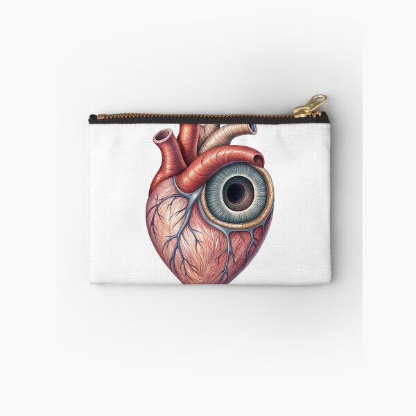 Item preview, Surreal Artwork of Anatomical Heart with Embedded Realistic Eye designed and sold by Creative88Art.