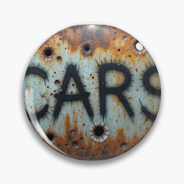 Item preview, Rusty Metal Sign with Bold 'CARS' Text and Bullet Holes designed and sold by Creative88Art.