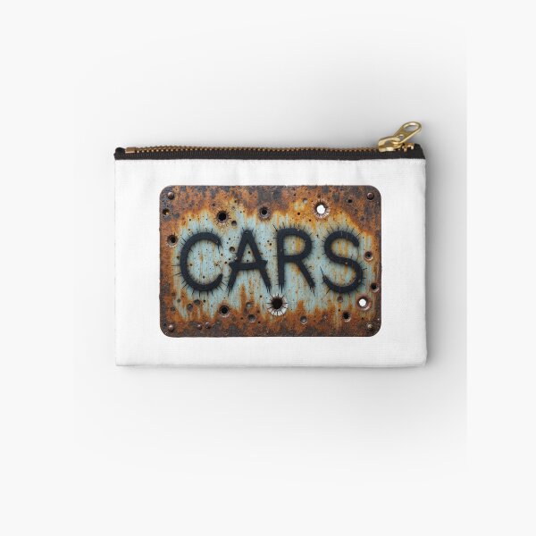 Item preview, Rusty Metal Sign with Bold 'CARS' Text and Bullet Holes designed and sold by Creative88Art.