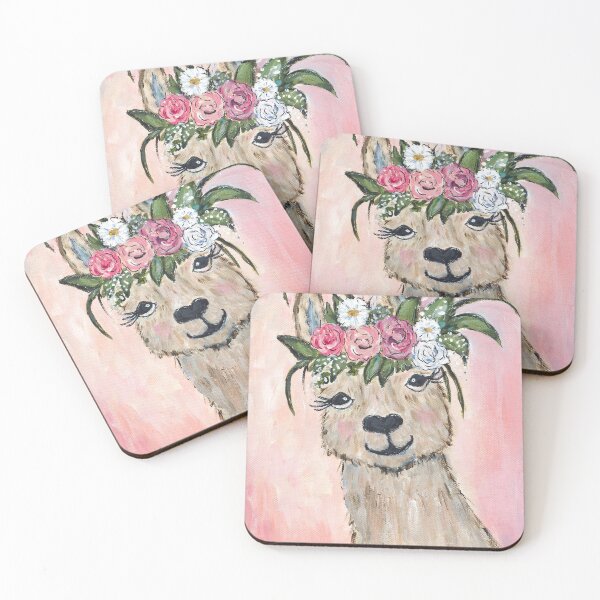 Item preview, Floral llama  designed and sold by StephanieBart.