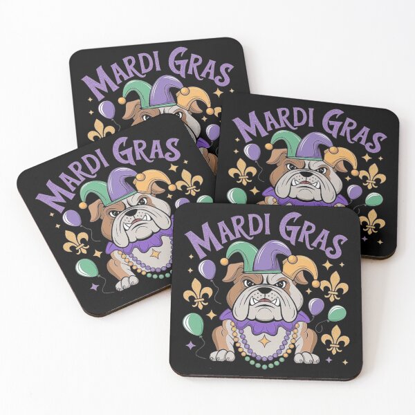 Item preview, Bulldog Mardi Gras Festive Artwork designed and sold by love3617.