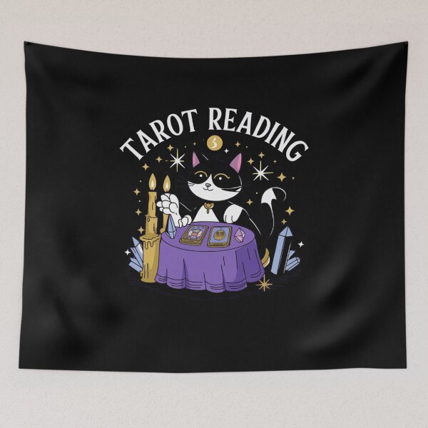 Item preview, Cat doing tarot designed and sold by Mateusz Majcherek.