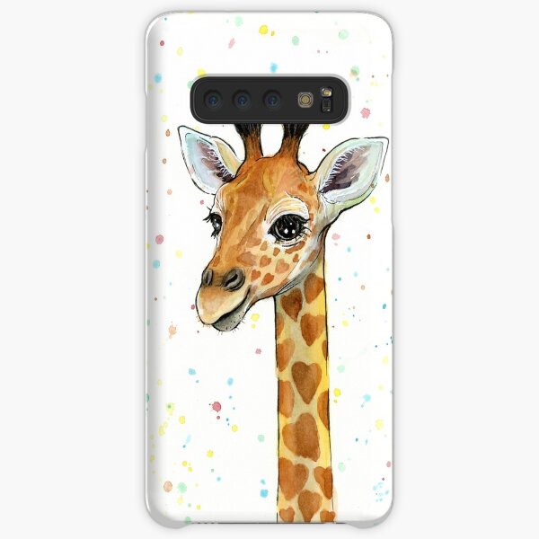 Baby Giraffe with Hearts Watercolor Animal Samsung Galaxy Snap Case