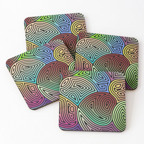 Item preview, colorful asymmetrical abstract shapes designed and sold by chambergambit.