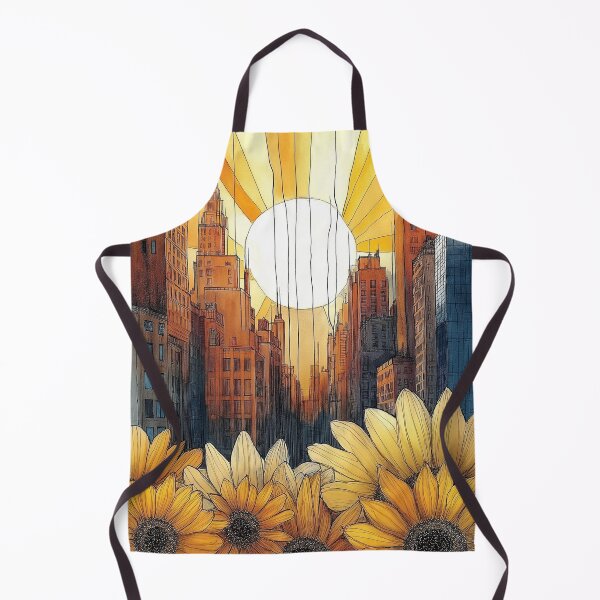 Item preview, Sunflower City. Urban illustration with flowers. designed and sold by Shoot-The-Moon.