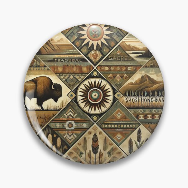 Item preview, Shoshone-Bannock Tribes: A Seamless Pattern of Plains and Deserts designed and sold by Meta2Physical.