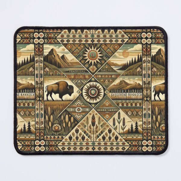 Item preview, Shoshone-Bannock Tribes: A Seamless Pattern of Plains and Deserts designed and sold by Meta2Physical.