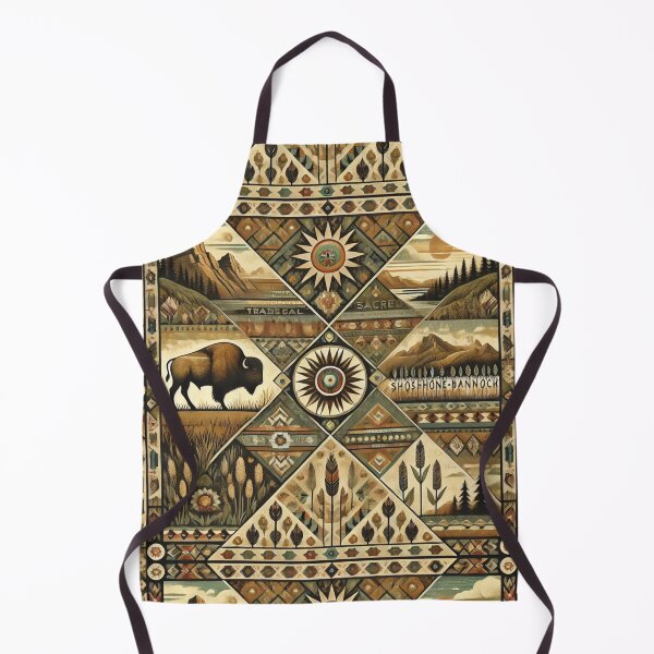 Item preview, Shoshone-Bannock Tribes: A Seamless Pattern of Plains and Deserts designed and sold by Meta2Physical.