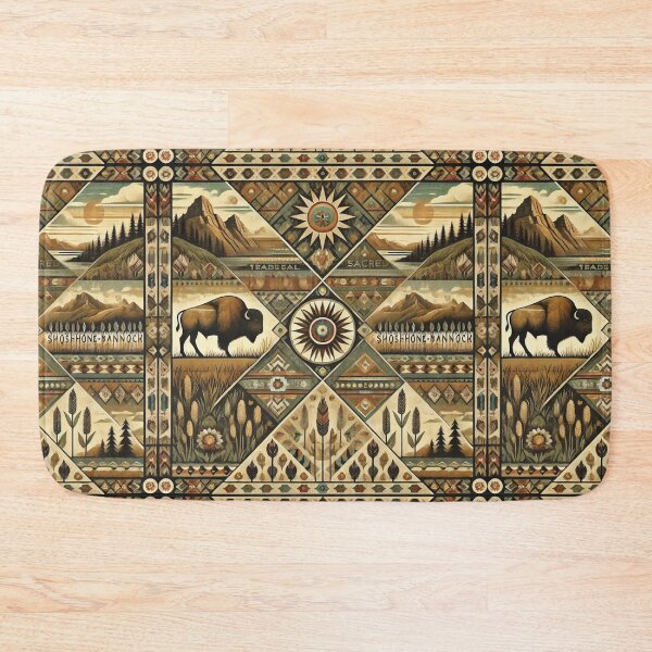 Item preview, Shoshone-Bannock Tribes: A Seamless Pattern of Plains and Deserts designed and sold by Meta2Physical.