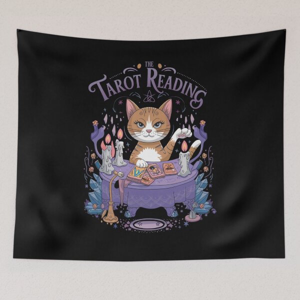 Item preview, Cat doing tarot designed and sold by Mateusz Majcherek.