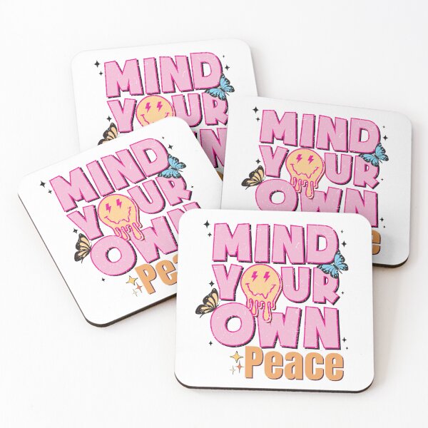 Item preview, Mind Your Own Peace - Retro Motivational Design designed and sold by orangemor.