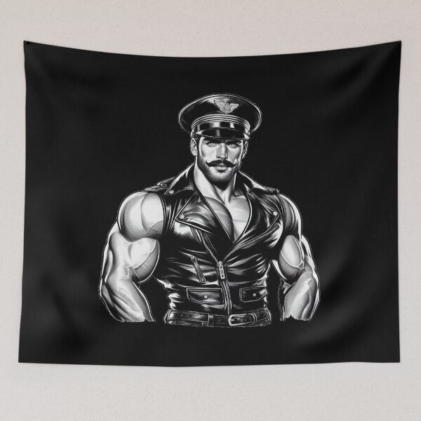 Item preview, 1940 Vintage Gay Berlin Leather Biker Power Daddy German Leder Pride Graphic Design designed and sold by ItsAKinkThing.
