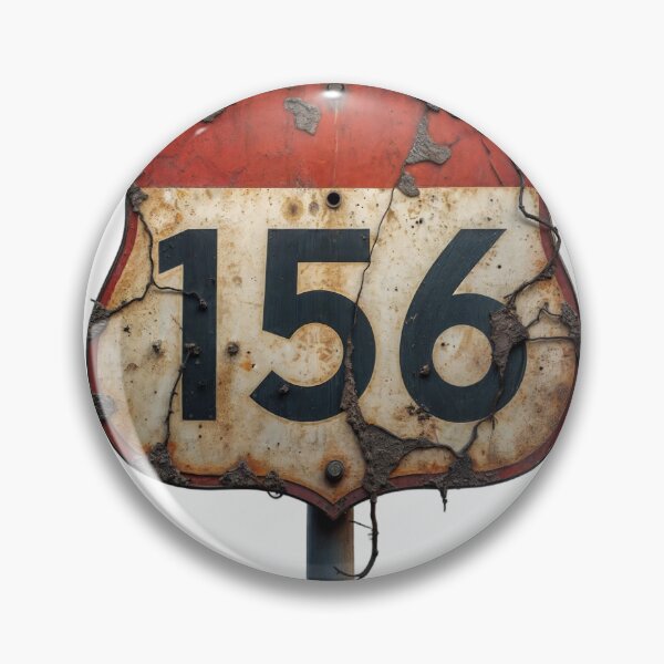 Item preview, Weathered Road Sign with Number 156 on Black Background designed and sold by Creative88Art.